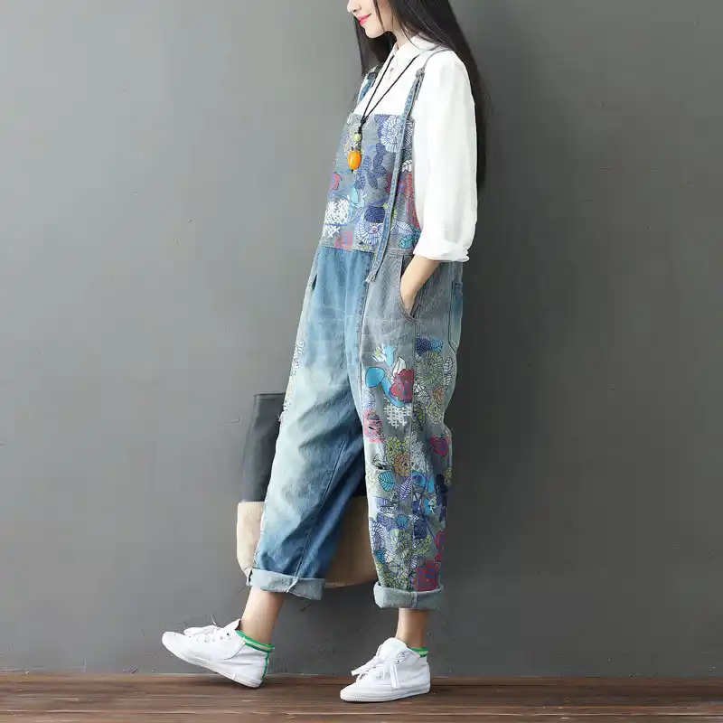 boho denim overalls