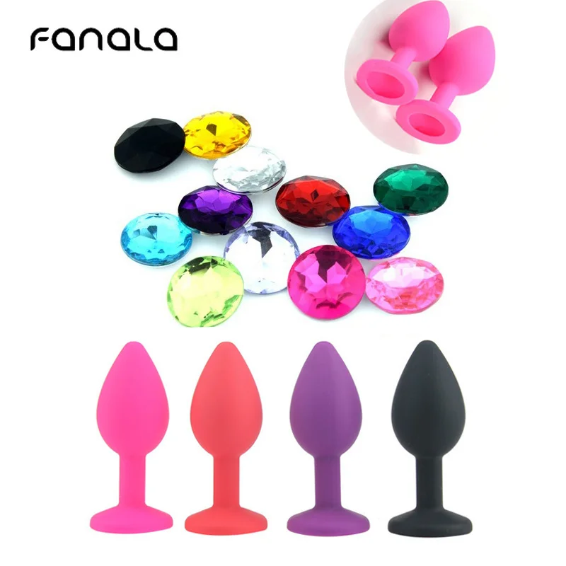 Анальная пробка FanaLa силиконовая бисер украшение массажер простаты для женщин