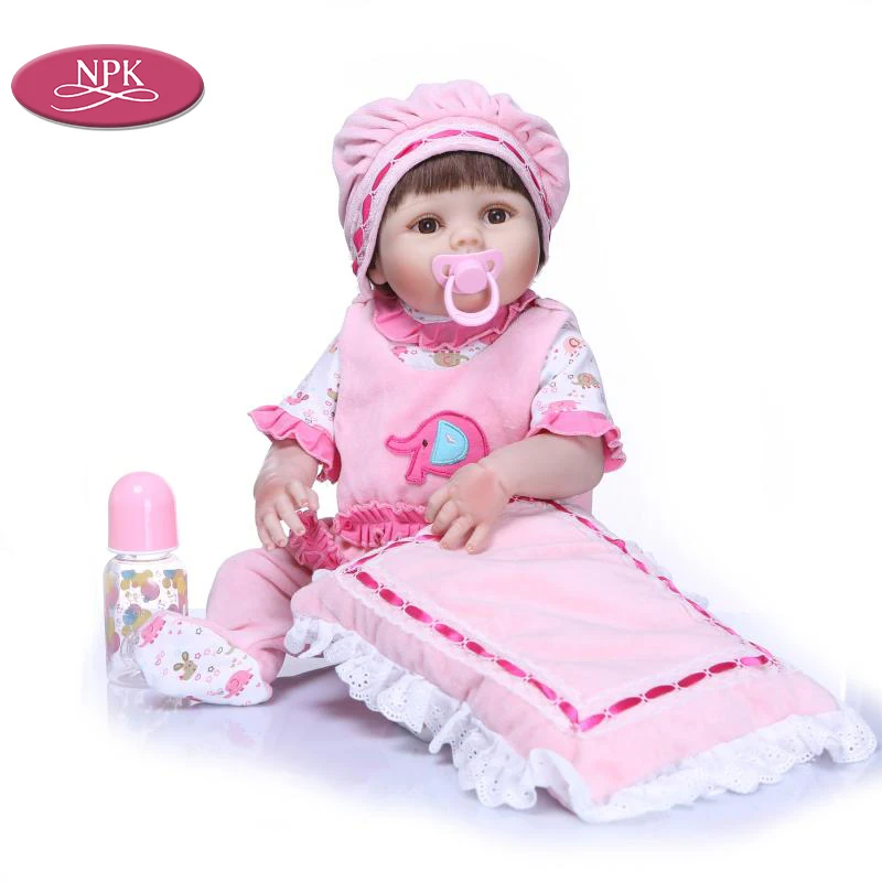 

NPK Reborn Baby Doll Toys For Girl Full Silicone Vinyl Body Realistic Newborn Babies Princess Lifelike Toddler Fashion Dolls 20