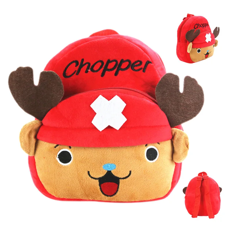 Japan One Piece Chopper Backpack Plush Kindgarden Kids Tablet Shoulder