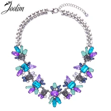 Ювелирные изделия joolim оптом/яркий хрустальный цветок заявление воротник колье ожерелье Кластер ожерелье