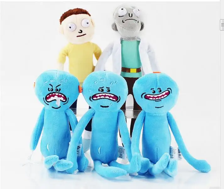 

1pcs Rick and Morty Happy & Sad Mr. Meeseeks stuffed plush toy free shipping
