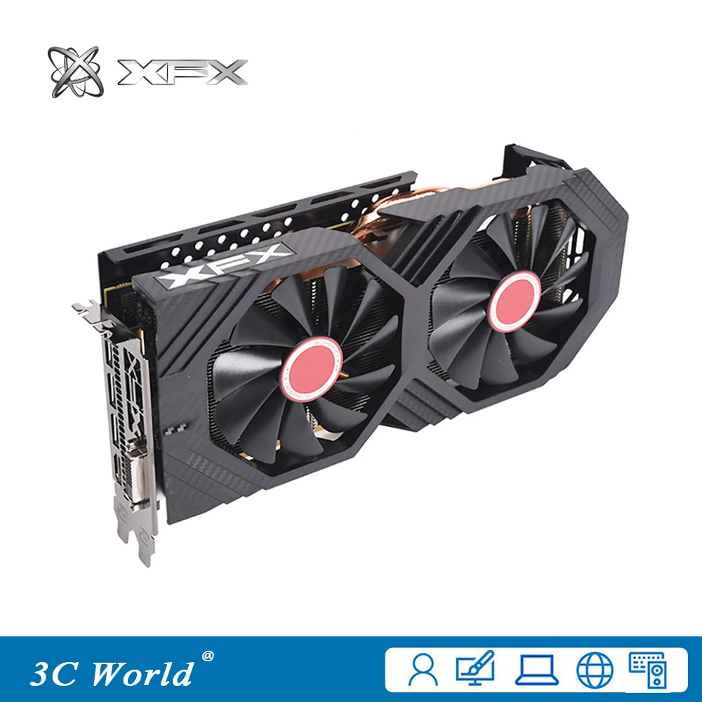 

XFX Graphics Cards RX590 8GB GDDR5 256bit PCI-E 3.0 HDMI DisplayPort DVI-D 2304SPs Desktop Game graphic cards