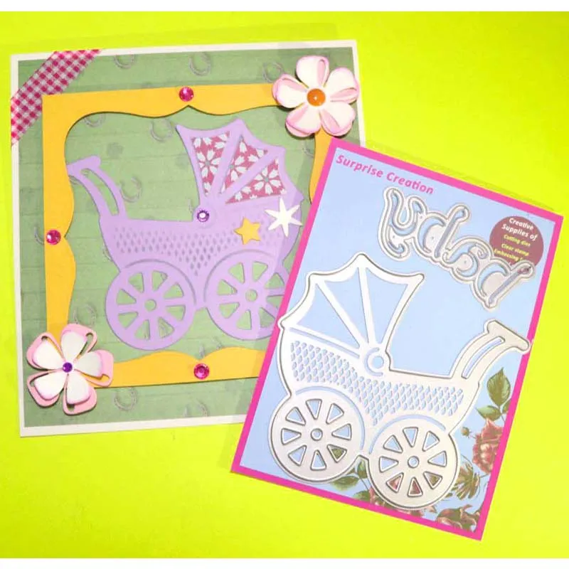 

Surprise Creation Cutting dies Baby Pram Scrapbook Craft Metal Dies Baby DIY Stencil