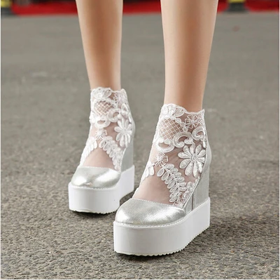 Zapatos de plataforma con cuña para mujer, Sandalias de tacón alto con  plataforma, 3 colores, a la moda|Zapatos de tacón de mujer| - AliExpress