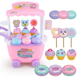 DIY ролевые игры десерт автомобиль торт магазин Кухня Мороженое, еда ролевые игры миниатюрные игрушки для девочек обучающая игрушка подарок