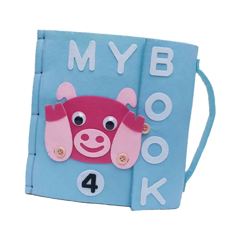 

Felt Animal Handmade Quiet Books Kids Felt Picture Books Craft Kits Package Early Education Montessori Baby Toys My First Book