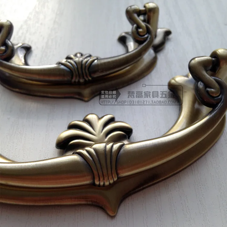 Classical Antique Sturdy Mahogany Furniture Pull Vintage Bronze Drawer Bed Cabinet Cabinet Handle Retro Shoe Cabinet Handle