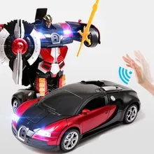 1:12 Электрический Радиоуправляемый автомобиль спортивный автомобиль ударопрочная Трансформация Робот игрушка дистанционное управление деформация автомобиль RC роботы детские игрушки