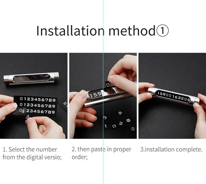 Автомобильная светящаяся номерная табличка для парковки, стикер, скрытый держатель номера телефона, автомобильные поворотные пластины, аксессуары для салона автомобиля