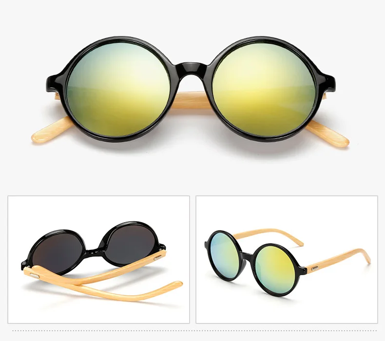 Black frame yellow green lens