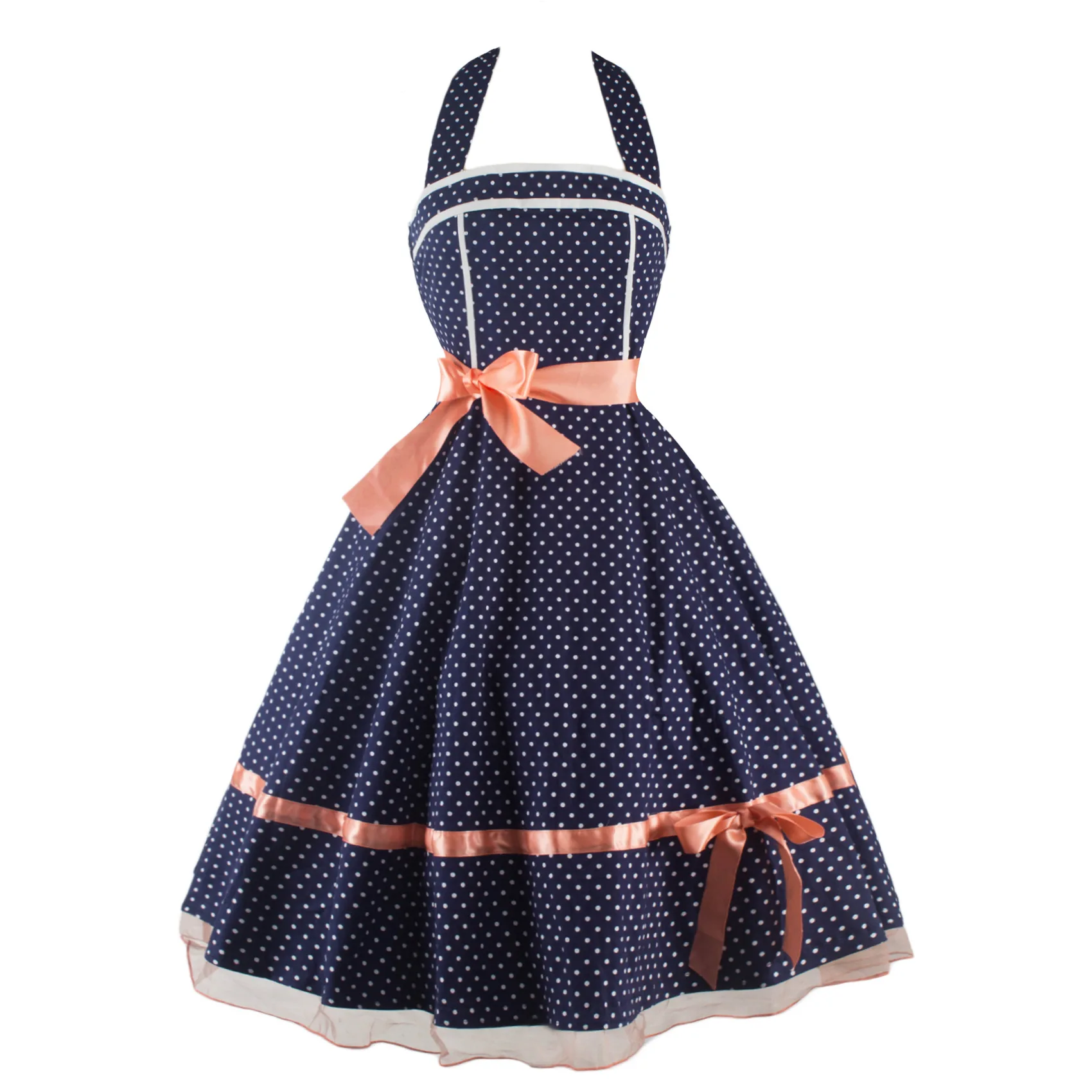 Women Dress Plus Size Summer Clothing 2017 Retro Swing Short Gown robe Pin up Dot Vintage 60s 50s Rockabilly Dresses