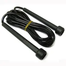 2.7m Black Plastic Handle Speed Skipping Jump Rope Boxing Exercise Jumping Fit