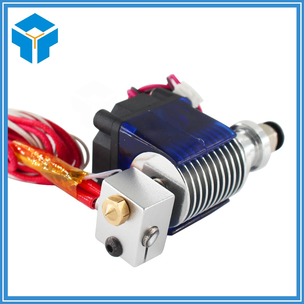 

12v or 24v 3D Printer J-head Hotend 3D V6 with Cooling Fan for 1.75mm/3.0mm Direct Filament Wade Extruder 0.2/0.3/0.4mm Nozzle