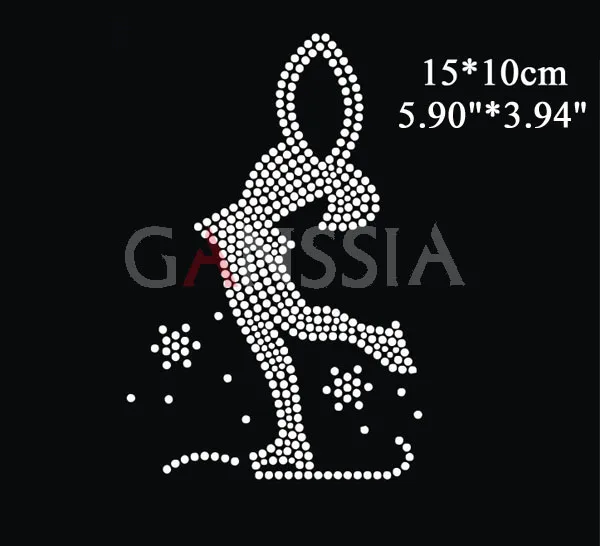 

6pcs/lot Kawaii figure skating girl design heat transfer rhinestone Motif rhinestone Hotfix rhinestone for diy Iron on(ss-4610)