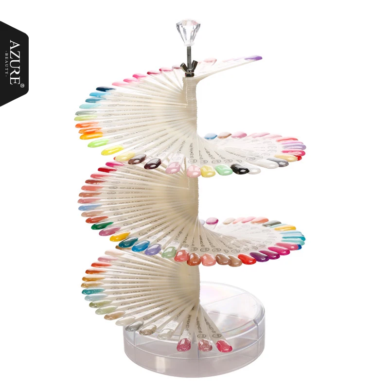 

Azure Beauty 120 Colors Nail Card Nail Polish Display High Quality Stand Spiral Color Card Practice Tools For Nail Art