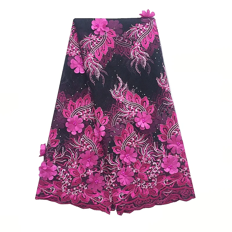 3D Beaded Lace Fabric 