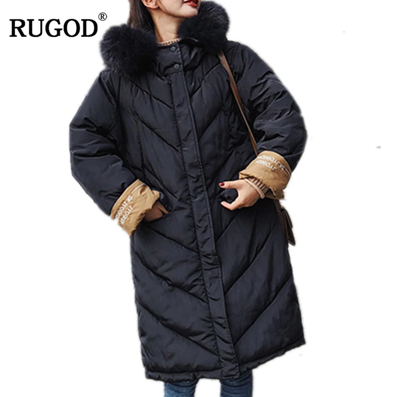 RUGOD 2018 новая зимняя куртка высокого качества Толстая теплая Женская парка