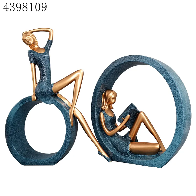  Resin yoga character decoration European living room bedroom wine cabinet home decorations wedding  - 32898265525