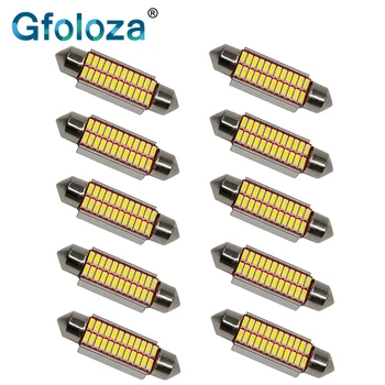 

Gfoloza 10Pcs c10w C5w LED Festoon 31mm 36mm 39mm 41mm LED Canbus Bulbs 4014 SMD Car Interior Reading Light Dome Lamp White 12V