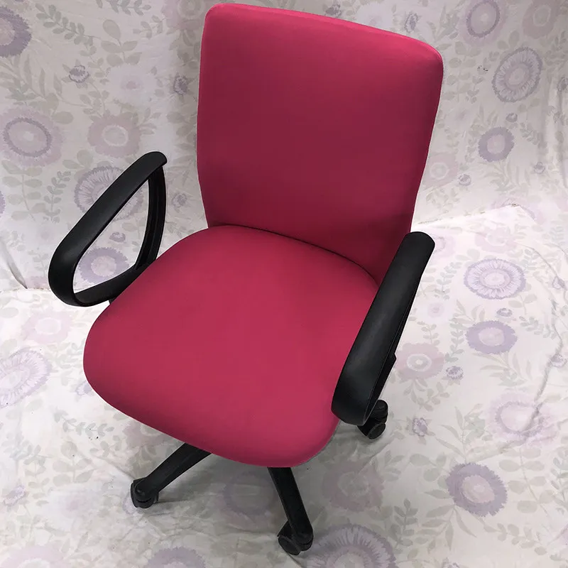 Горячая Распродажа, современный офисный чехол на компьютерное кресло, эластичный спандекс, офисный, Анти-пыль, универсальный чехол для кресла, съемный чехол для стула - Цвет: rose red