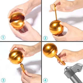 

3 Inch Flagpole Ball Top Ornament Aluminum Alloy Flag Pole Decoration Balls LKS99