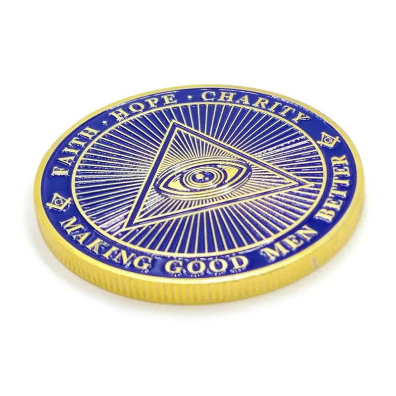 Глаз масонской памятной монеты позолоченный сувенир художественная коллекция