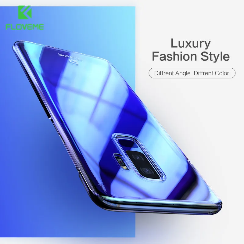 FLOVEME Blue Ray Phone Case For Samsung Galaxy S9 S8 Plus Ultra Thin PC Cover S6 S7 Edge Note 8 9 Cases |