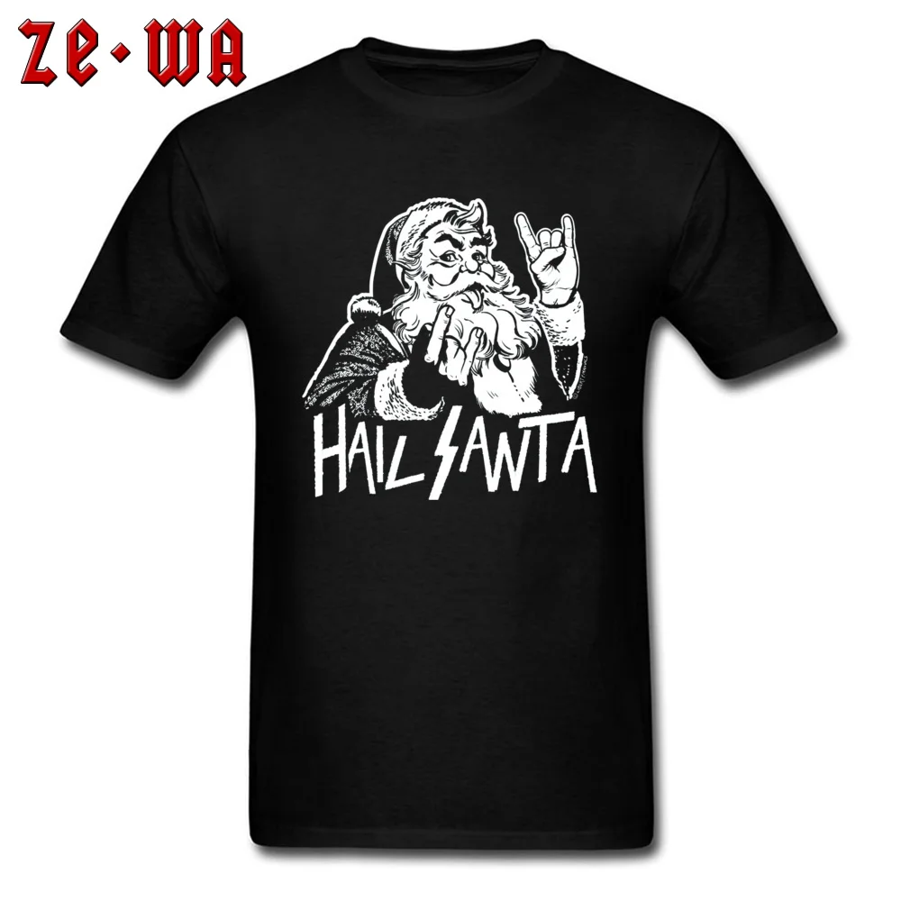  Mens Top T-shirts Hail Santa 5545 Casual T Shirt Cotton Fabric O-Neck Short Sleeve Normal T-Shirt Summer Autumn Hail Santa 5545 black