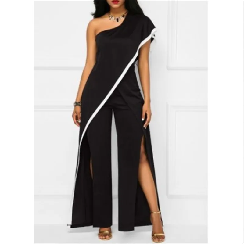 Женский комбинезон без рукавов черный большого размера S XXL|playsuit black|fashion playsuitselegant