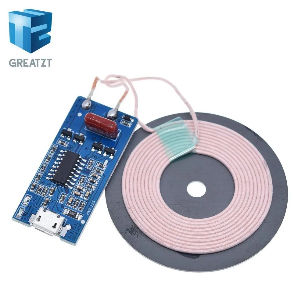 

GREATZT 5V 1A wireless power supply/charging 5W wireless charger transmitter universal quick charge DIY Micro USB