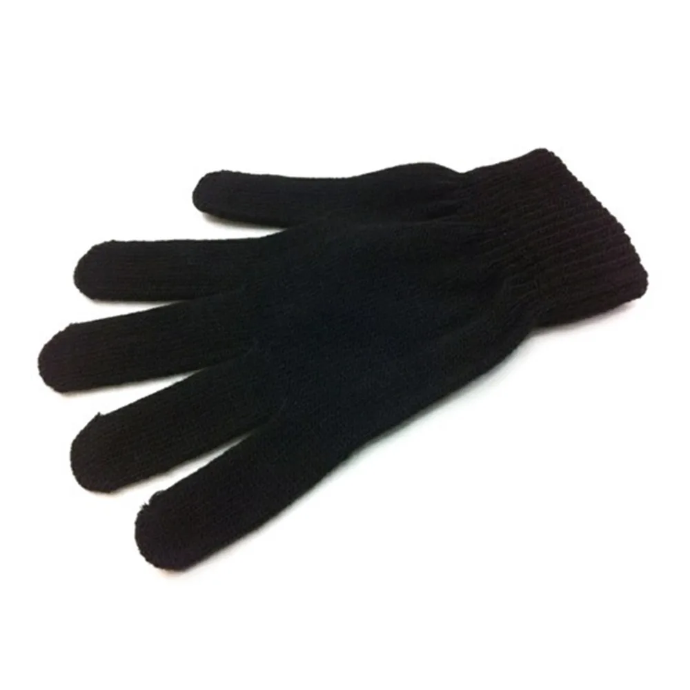 12 пар черная магия перчатки взрослых детей полный пять пальцами эластичные зимние теплые вязаные одноцветное Цвет один размер