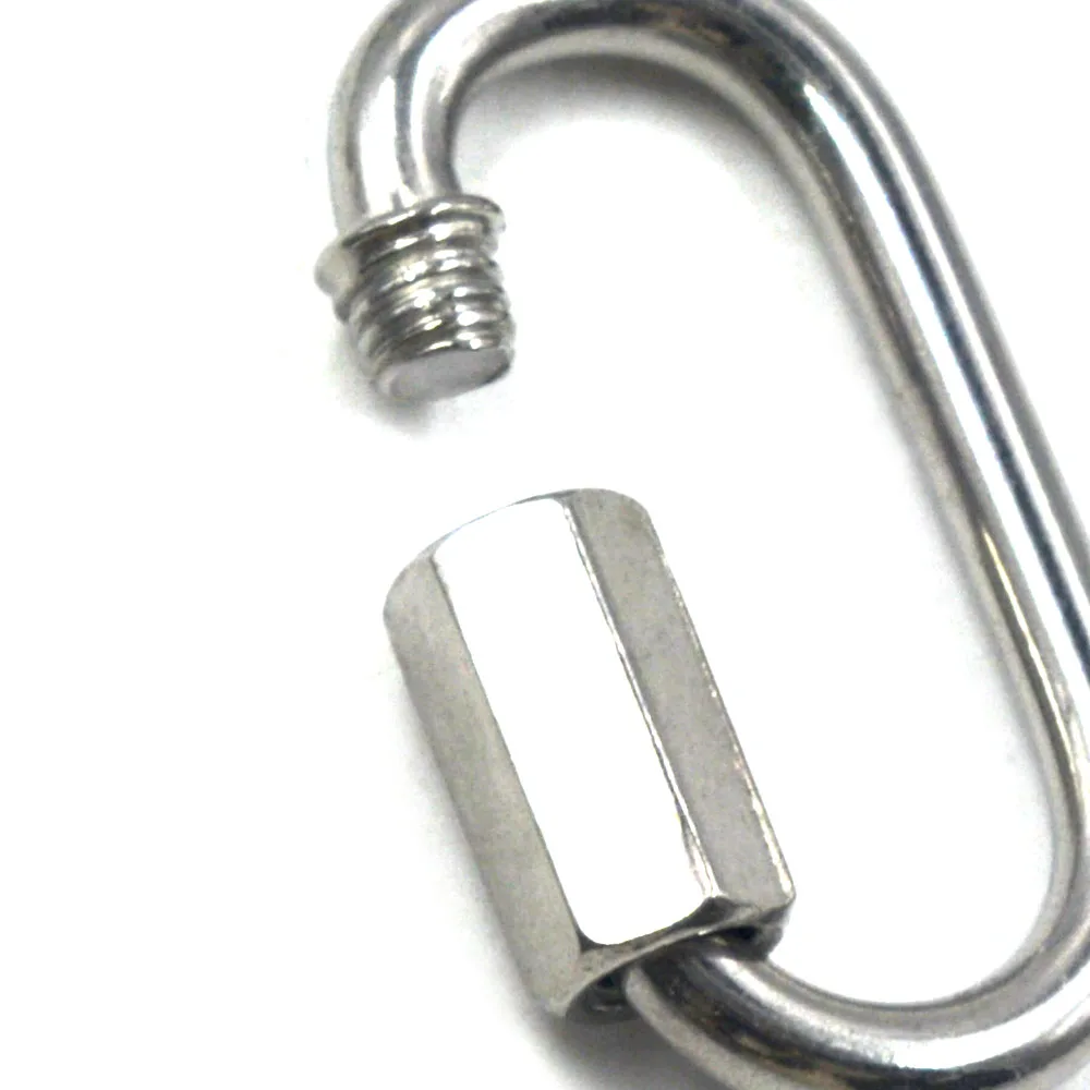 Multifunctional-304-Stainless-Steel-Carabiner-Quick-Oval-Screwlock-Link-Lock-Ring-Hook-M3-5-Pack-of (2)