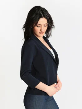 

Open Jacket with sleeves 3/4-dark blue