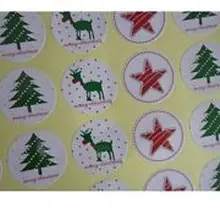 Цена завода круглый этикетки Рождество присутствует Наклейки Лидер продаж персонализированные Наклейки дешевые высокого качества, индивидуальный деколирование