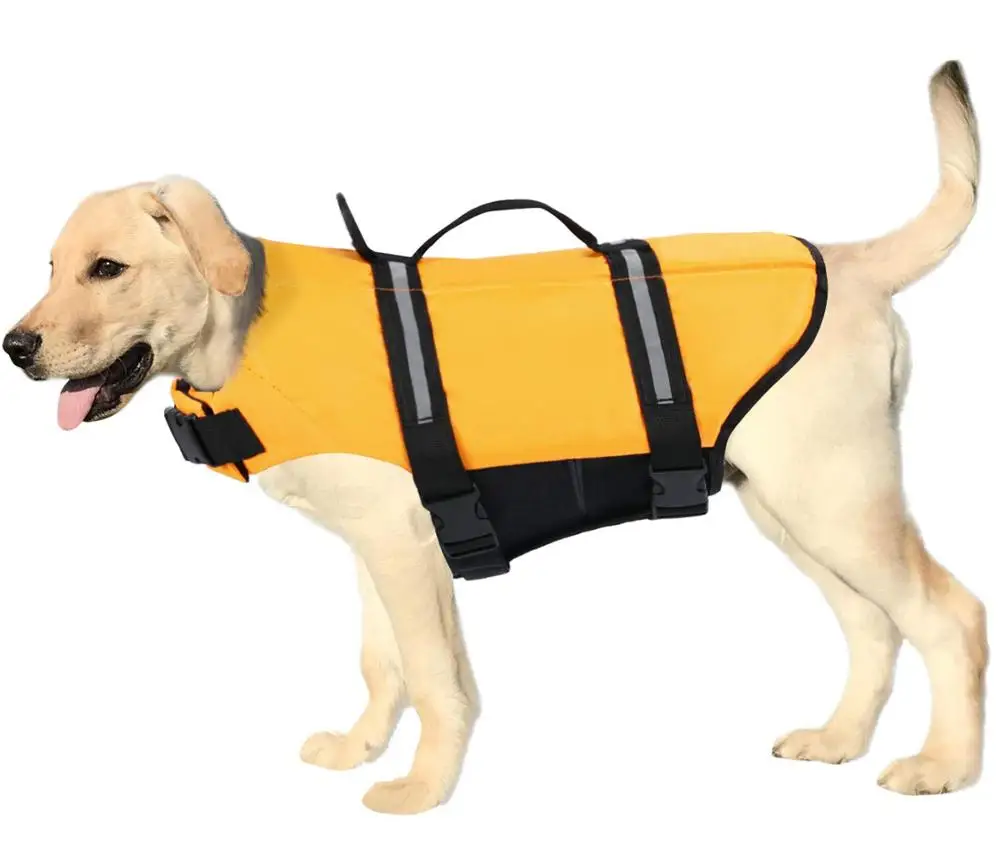 

Dog Life Jacket Ripstop Adjustable Safety Pet Life Preserver Pet Flotation Life Vest for Small Medium Large Dogs