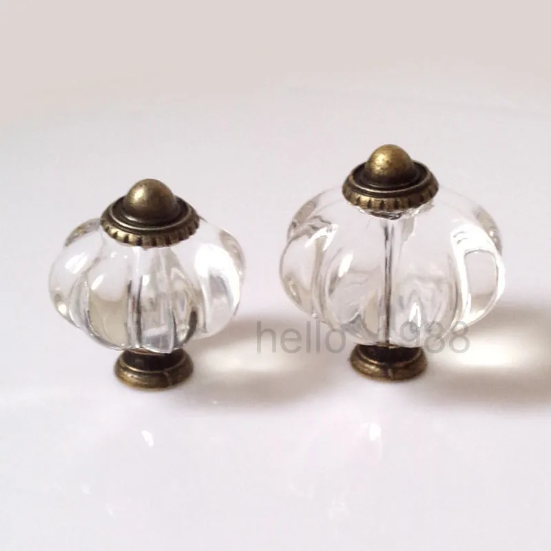 Clear Acrylic Pumpkin Knob Cupboard Dresser Closet Knob Kitchen