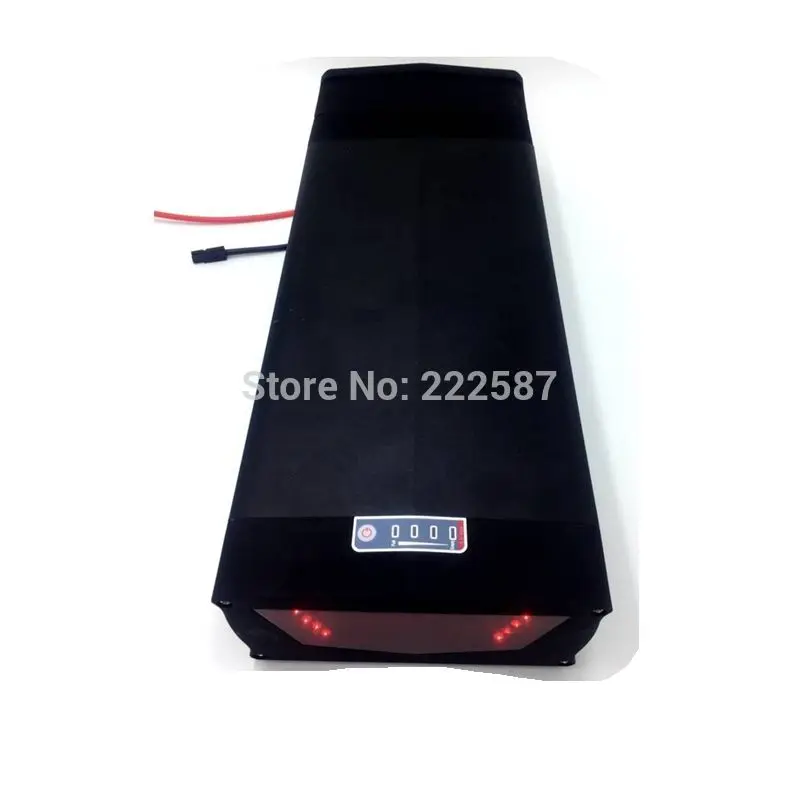 Clearance SWORDS FOX 48V 25AH Rear Rack Electric Bike Battery 48V 1000W Bike Lithium ion Battery for Samsung cell With Tail light 30A BMS 0