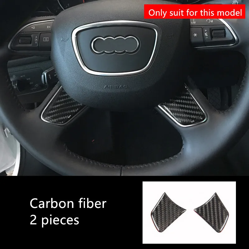 Углеродное волокно для укладки волос Рулевое колесо украшения накладка Стикеры для Audi A6 C7 2012- дверные ручки полосы авто аксессуары