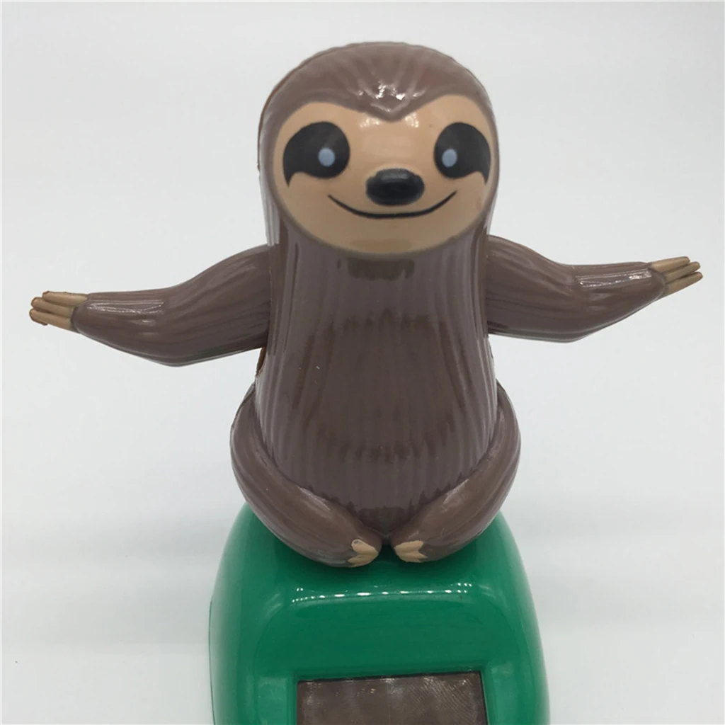 Cute Solar Powered Bobbling Toy Shaking Hand Sloth Home/Office/Car Desk Ornament Kids Children Birthday Gift