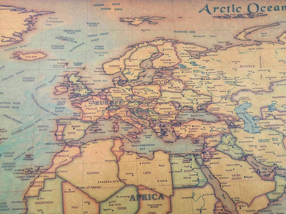 World Map Poster Vintage WS051-WS052-(6)