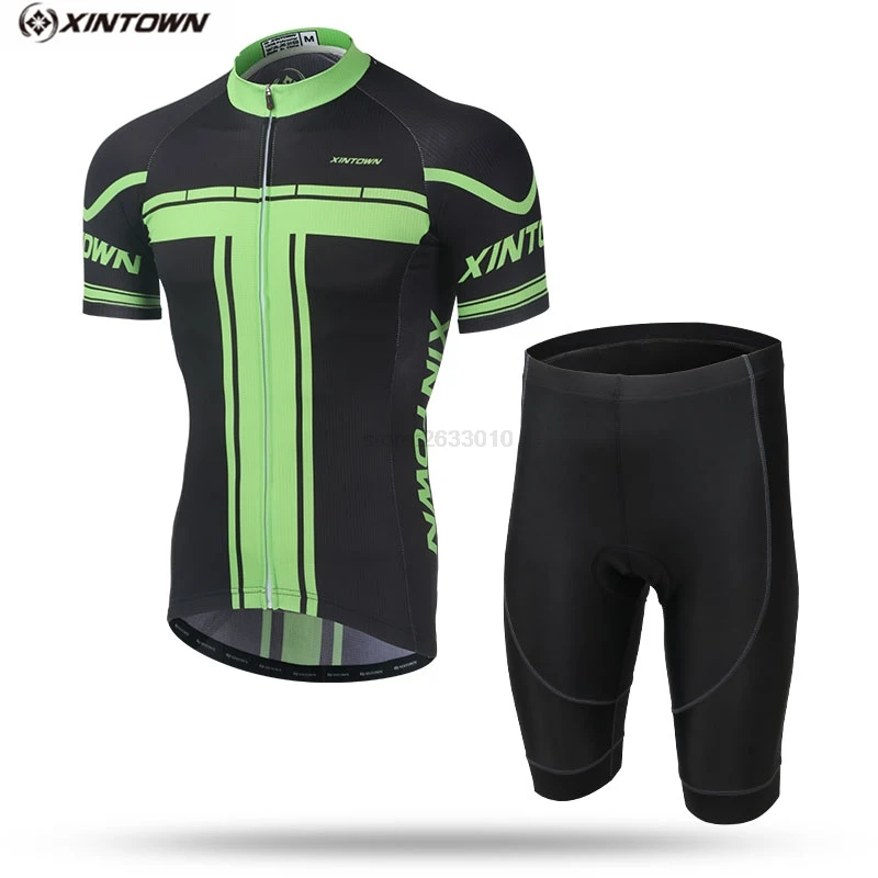 

XINTOWN Triathlon Skinsuit 2018 Breathable Anti-Sweat Short Sleeve Cycling Sets Outdoor Sports Cycling Clothing Mens Bike Jersey