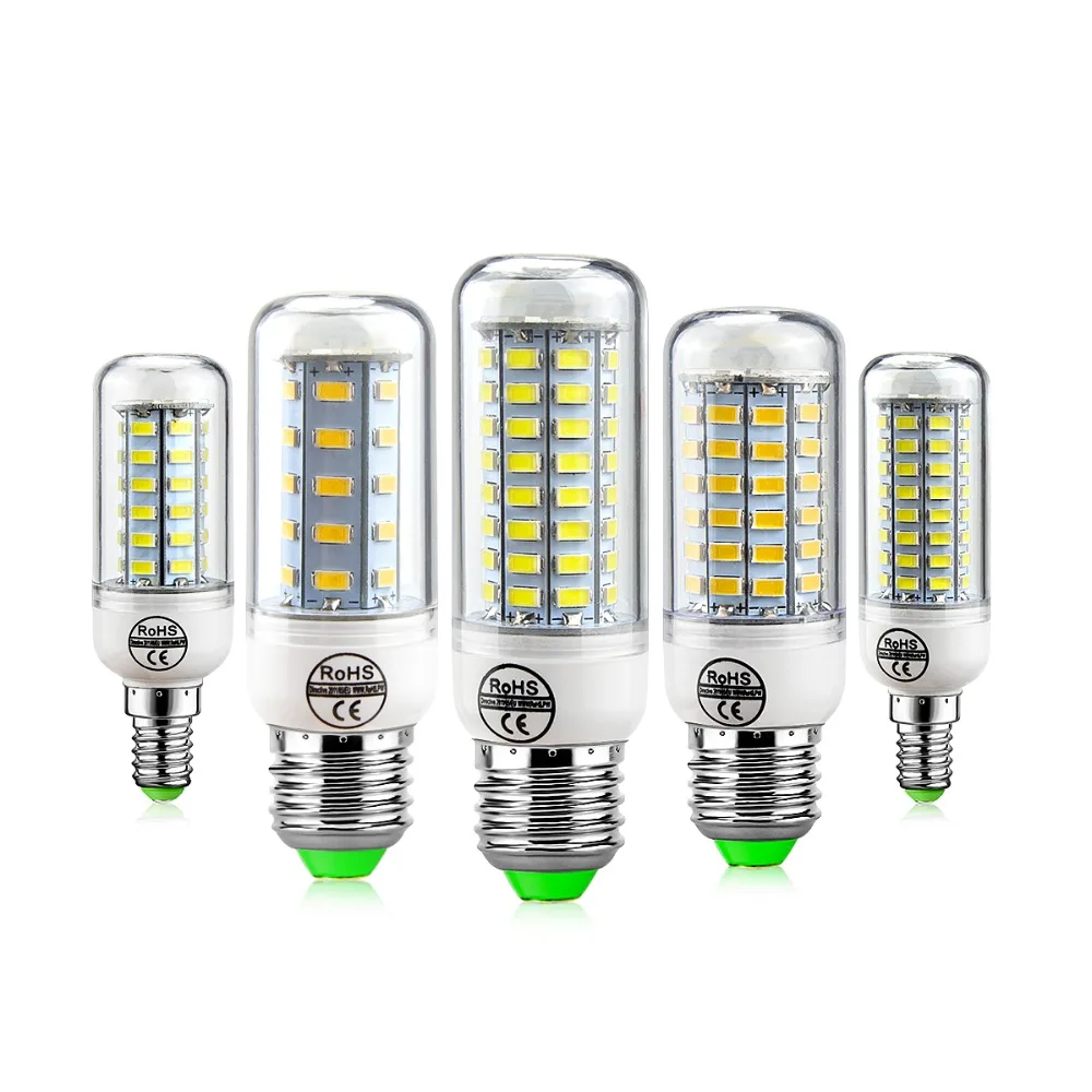 

220V Ampoule LED Light Bulb E14 LED Lamp E27 SMD5730 Corn Bulb Bombilla 24/36/48/56/69/72 LEDs Chandelier For Home Lighting
