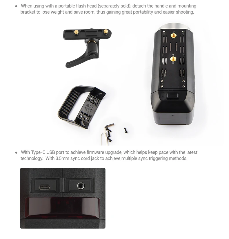 Godox AD400 Pro II Flash 400Ws TTL, AD400Pro II 2.4G HSS 1