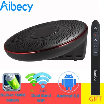 

Aibecy DLP Video Projector 3D Mini Home Theater Projector Dual HiFi Speaker 2000 Lumen 4K Resolution Free Wireless Presenter
