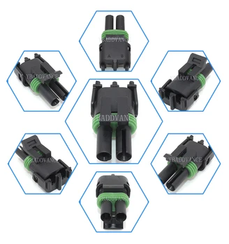 

12015792 weather pack delph i 2 pin female connector