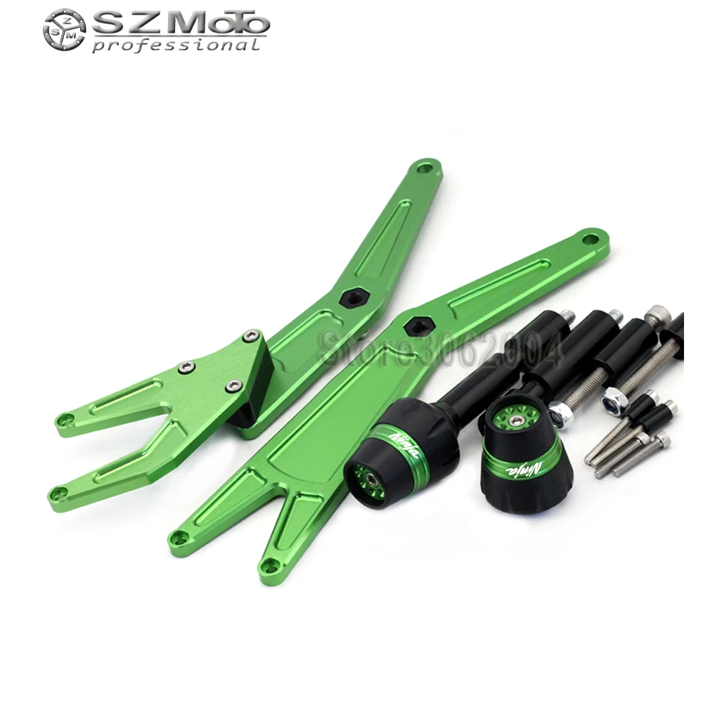 

Frame Slider Crash Protector Bobbins Falling Protection Motorcycle For KAWASAKI NINJA 300 2013-2018,NINJA 250R 2013-2018 Logo
