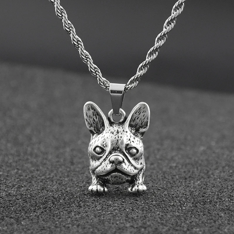 Mens Frenchie Pendant Bulldog Necklace French Bulldog Dog Necklace  Girlfriend Gift