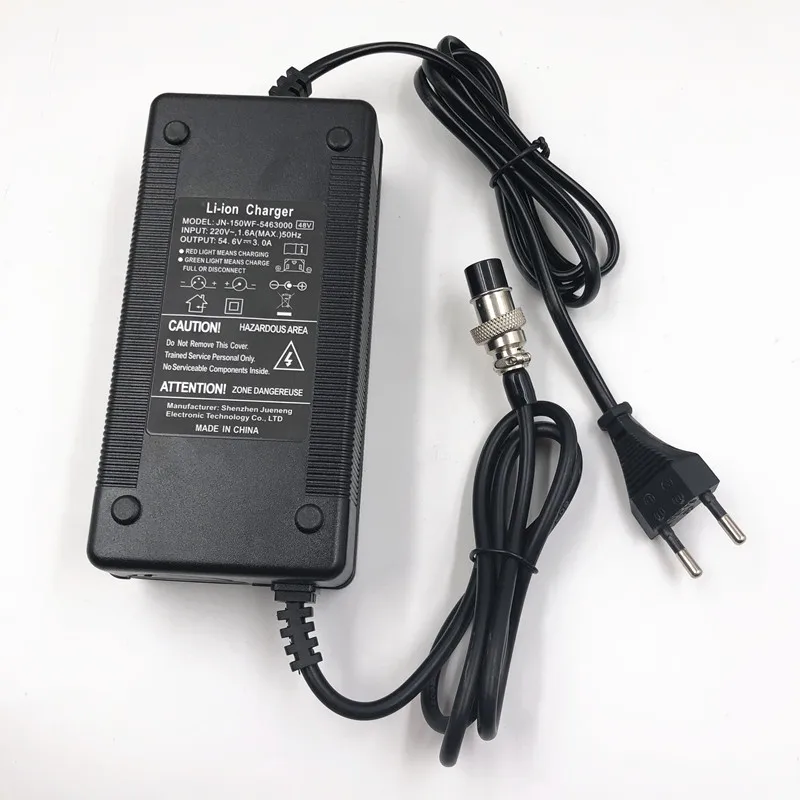 54.6V3A  electric bike  lithium battery charger  for  48V lithium battery pack  3 pin female connector XLRF XLR 3 sockets