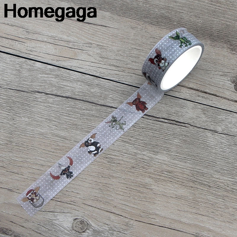 

Homegaga Characters Gremlins Gizmo decoration vintage album Washi tape diy Scrapbooking Adhesive Masking Printed sticker D2210